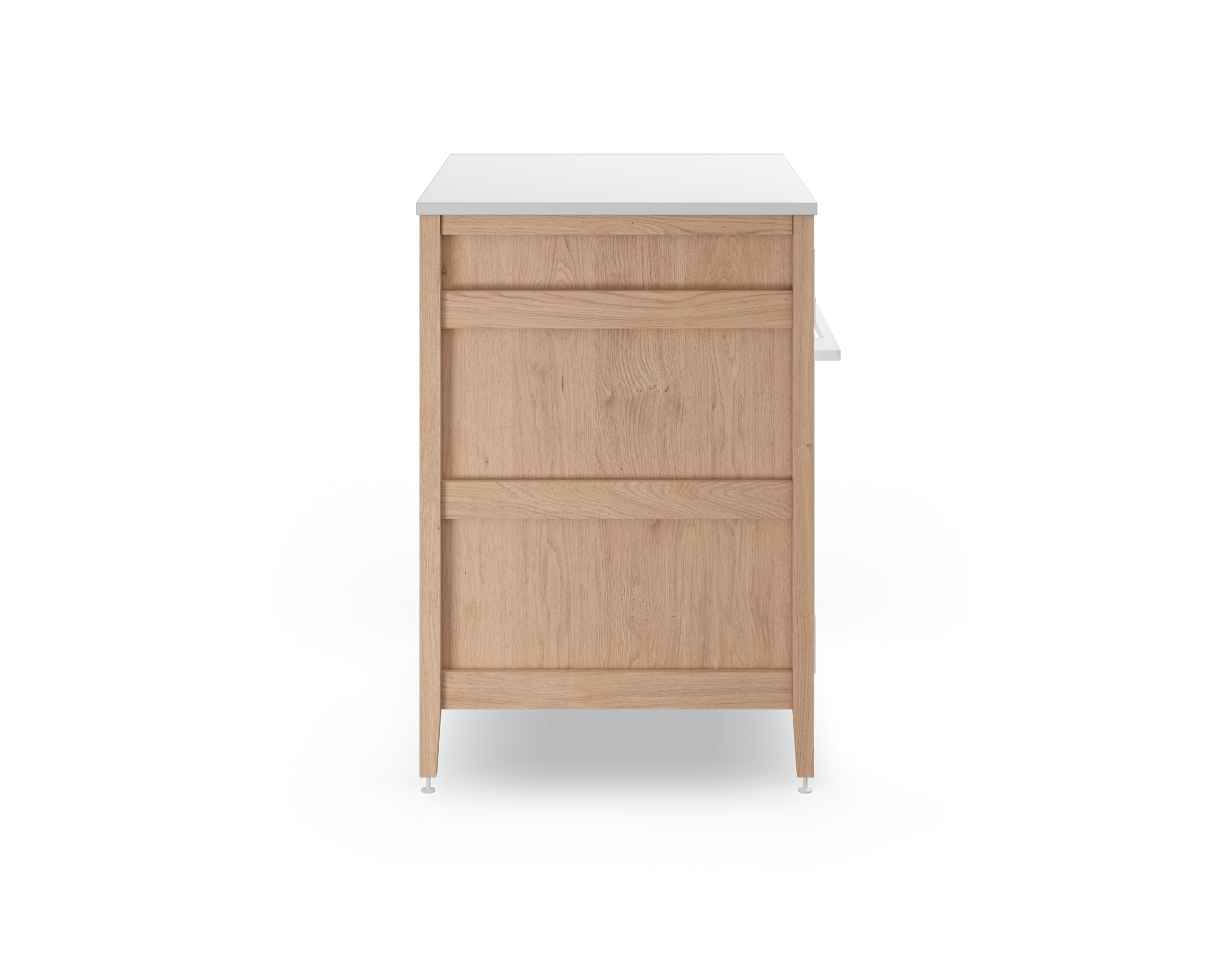 Coquo modular freestanding oven cabinet for the kitchen in natural oak. 