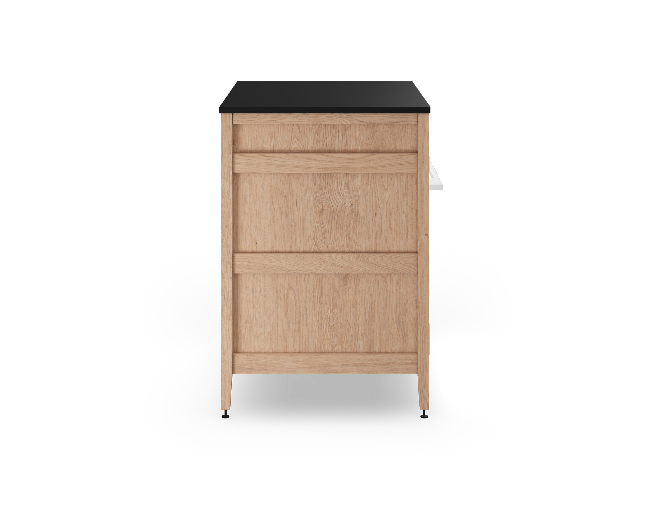 Coquo modular freestanding oven cabinet for the kitchen in natural oak. 