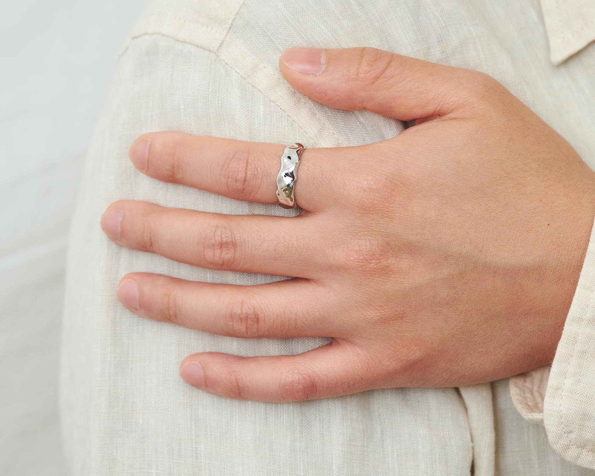 The Organic | Organic, Wavy Wedding Band | Holden