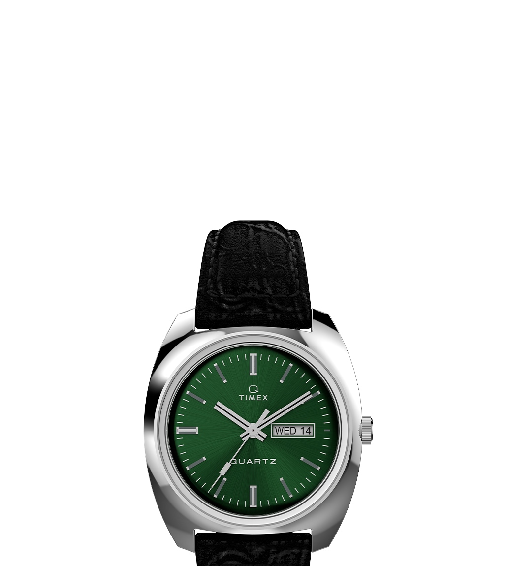 Q Timex 1978 Day/Date 37.5 mm Leather Strap Watch - TW2W44700 Q Timex 1978 Day/Date 37.5 mm Leather Strap Watch - TW2W44700