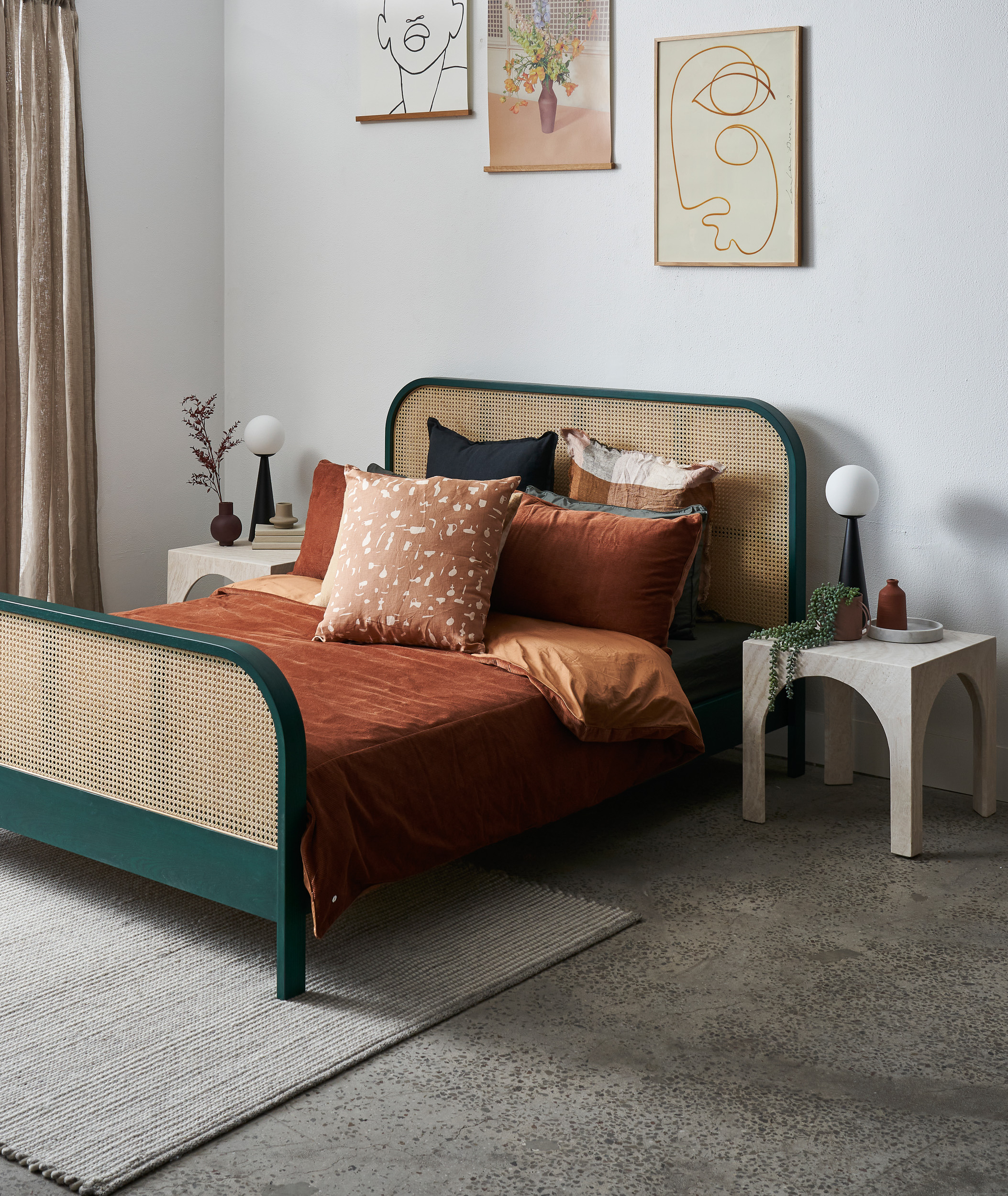 Cane Queen Bed