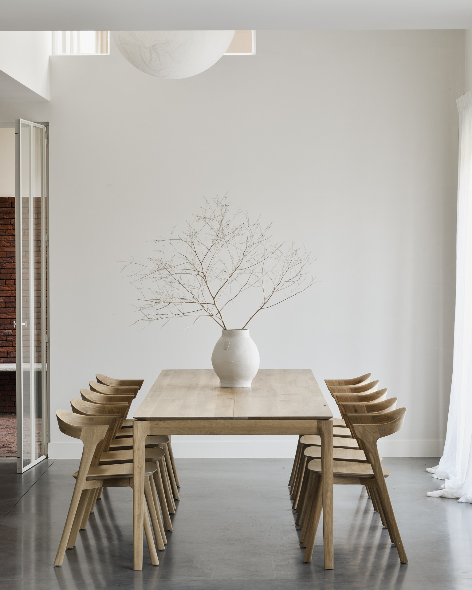 Ethnicraft Oak Bok Extendable Dining Table