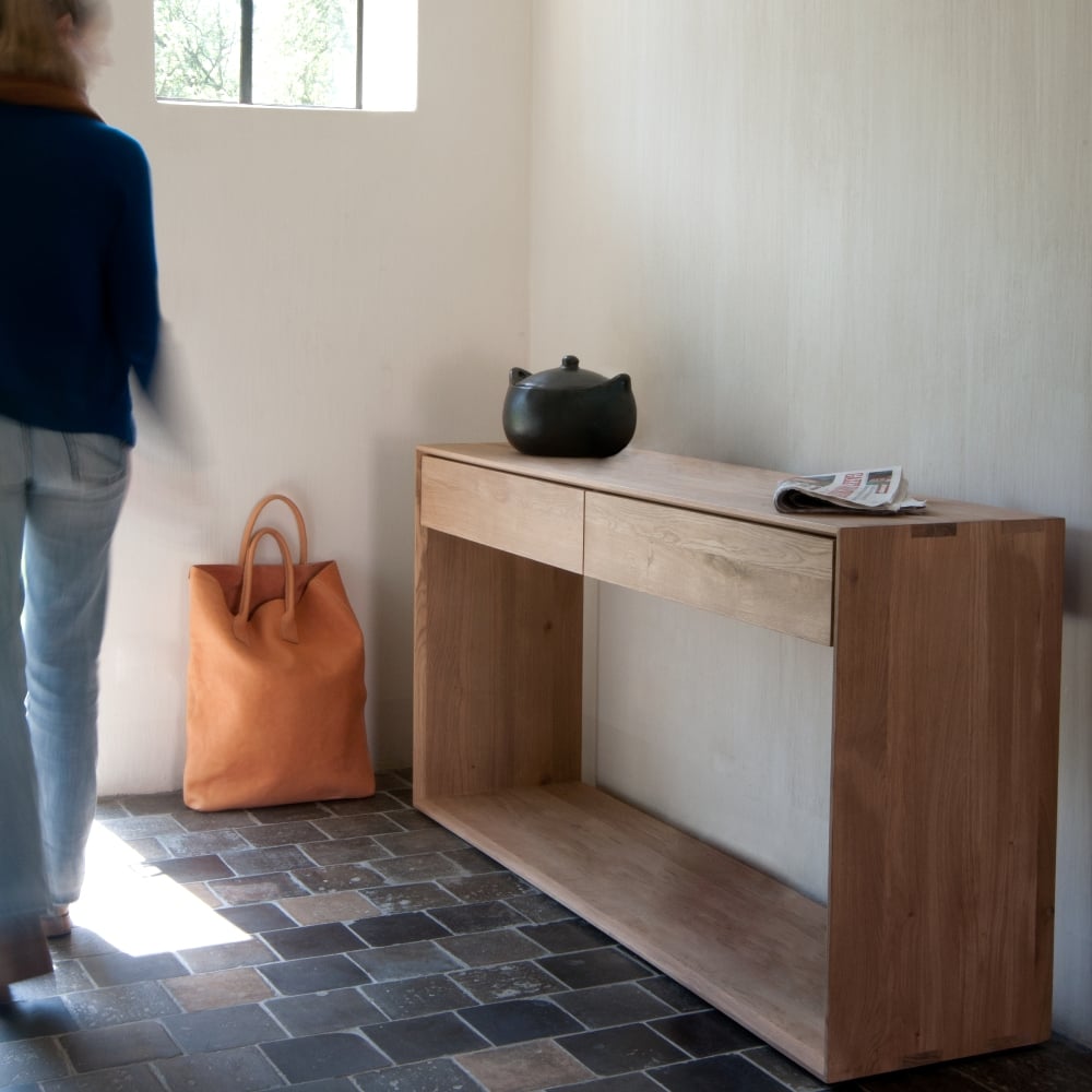 Ethnicraft Oak Nordic 2 Drawers Console