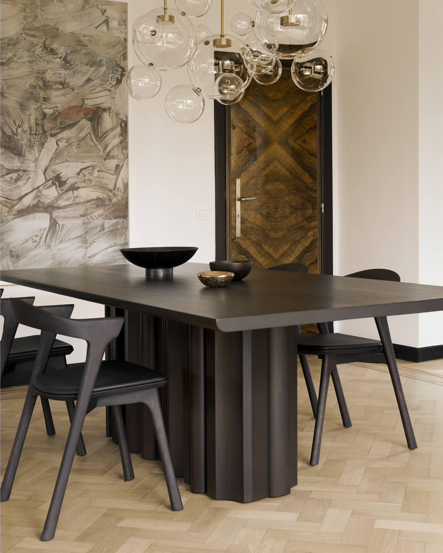 Ethnicraft Oak Bok Dining Chair - Leather