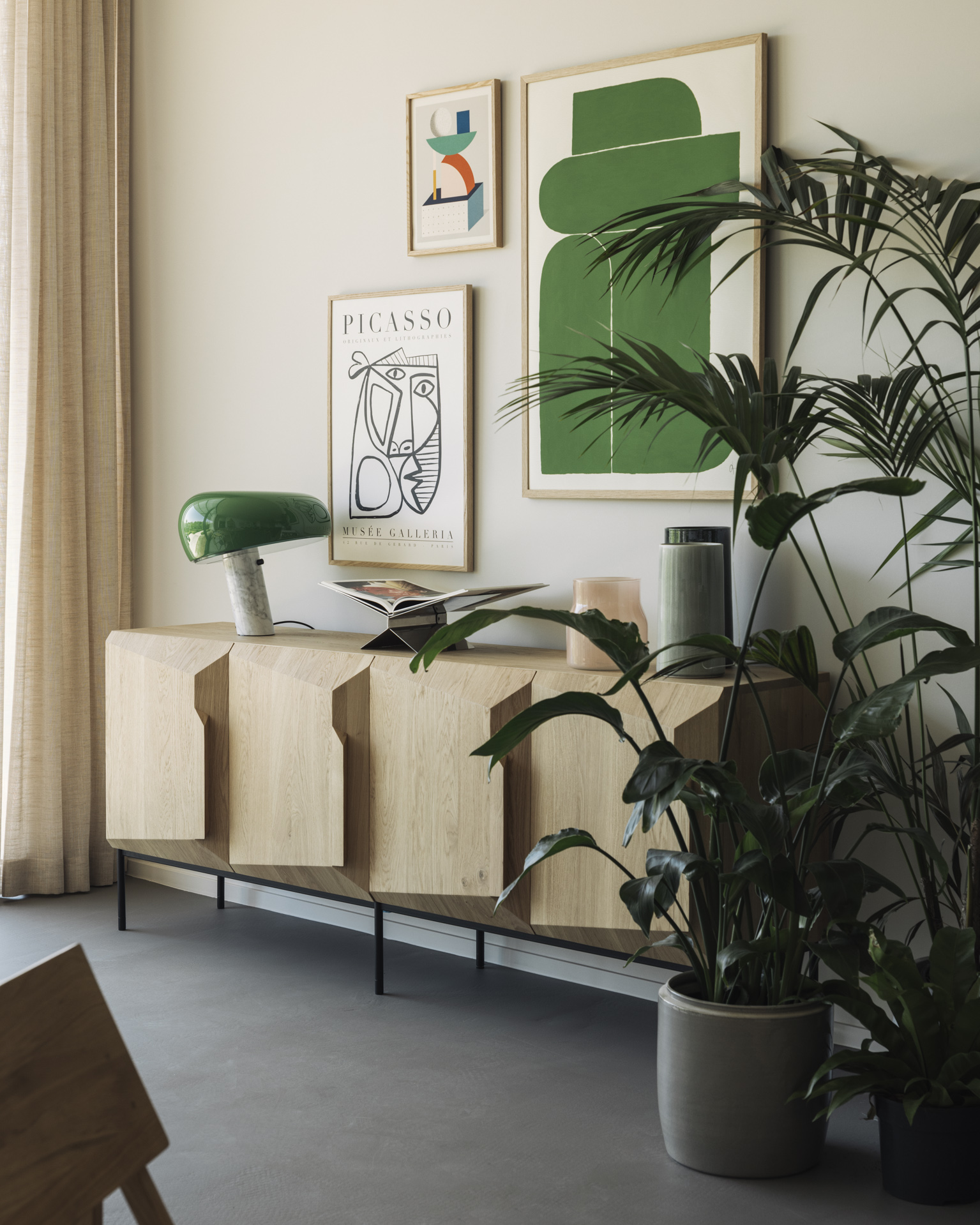 Ethnicraft Oak Stairs Sideboard - 4 Doors