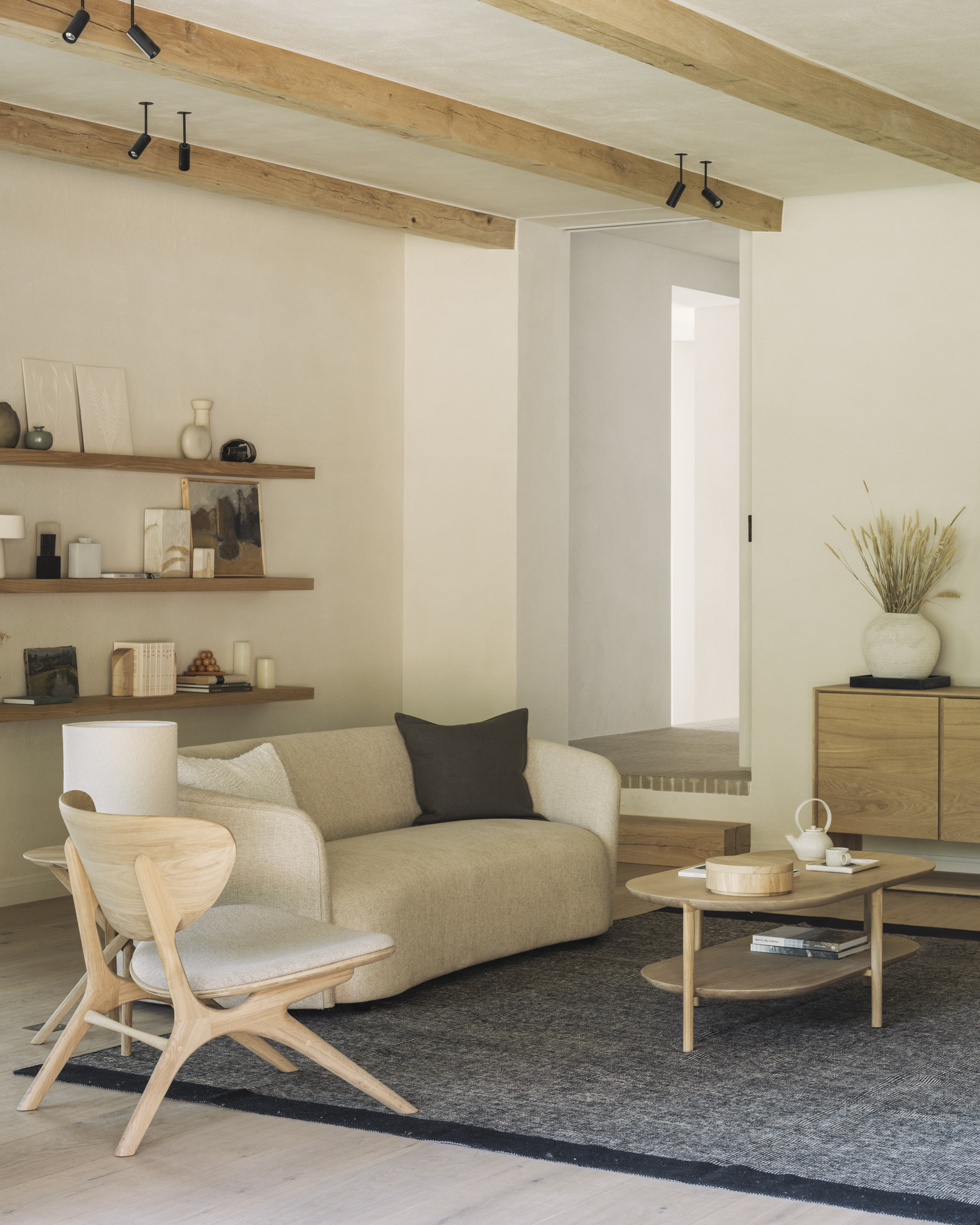 Ethnicraft Oak Wall Shelf