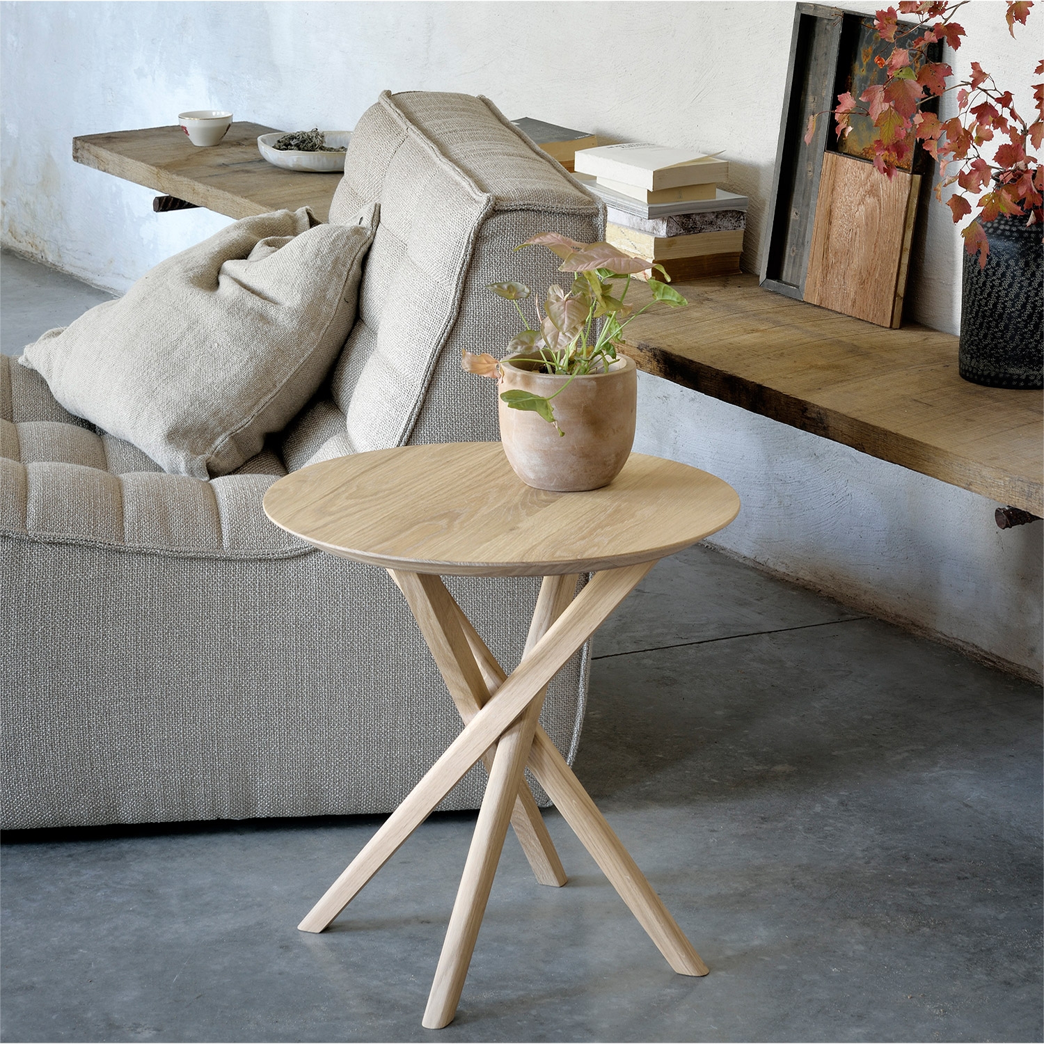 Ethnicraft Oak Mikado Side Table