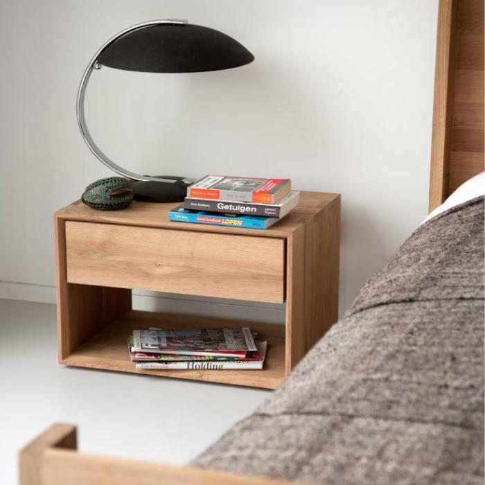 Ethnicraft Oak Nordic 1 Drawer Bedside Table