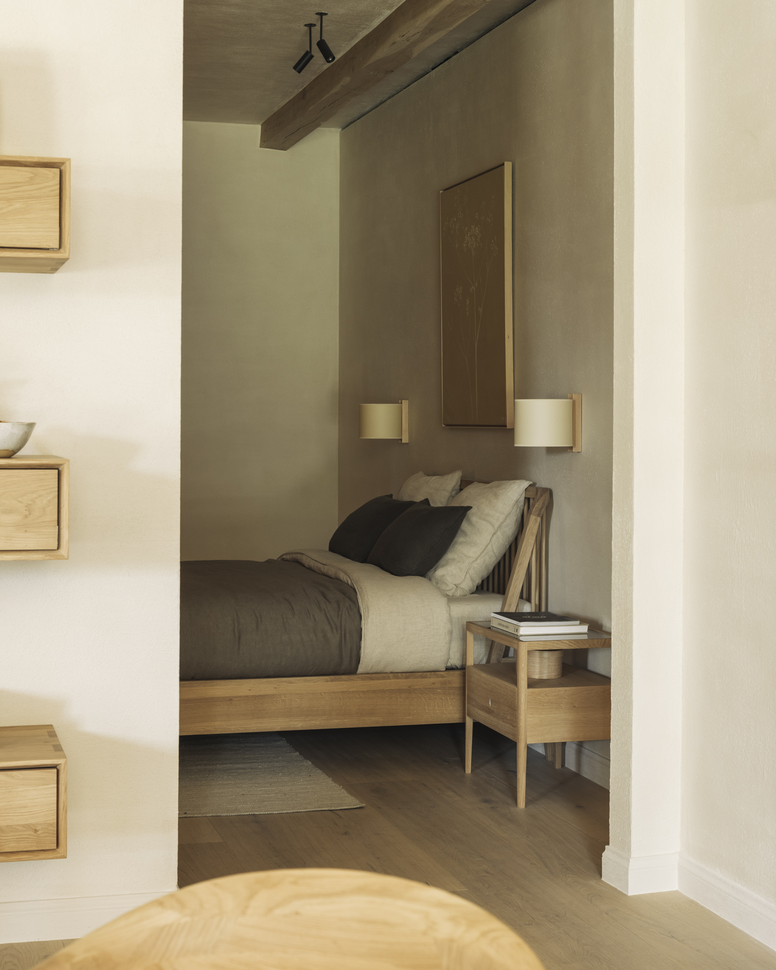 Ethnicraft Oak Spindle Bedside Table