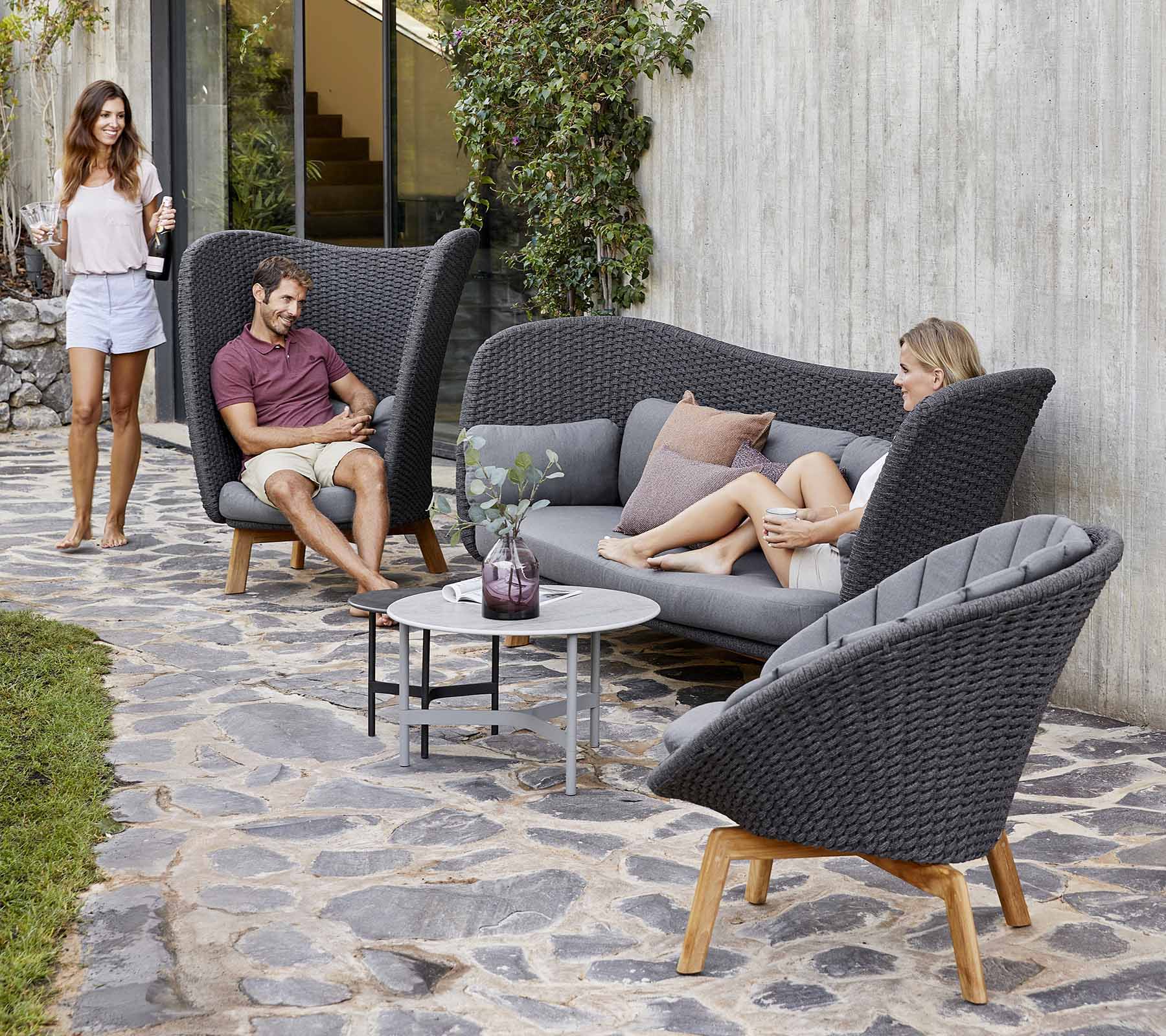 Peacock Wing Highback Chair