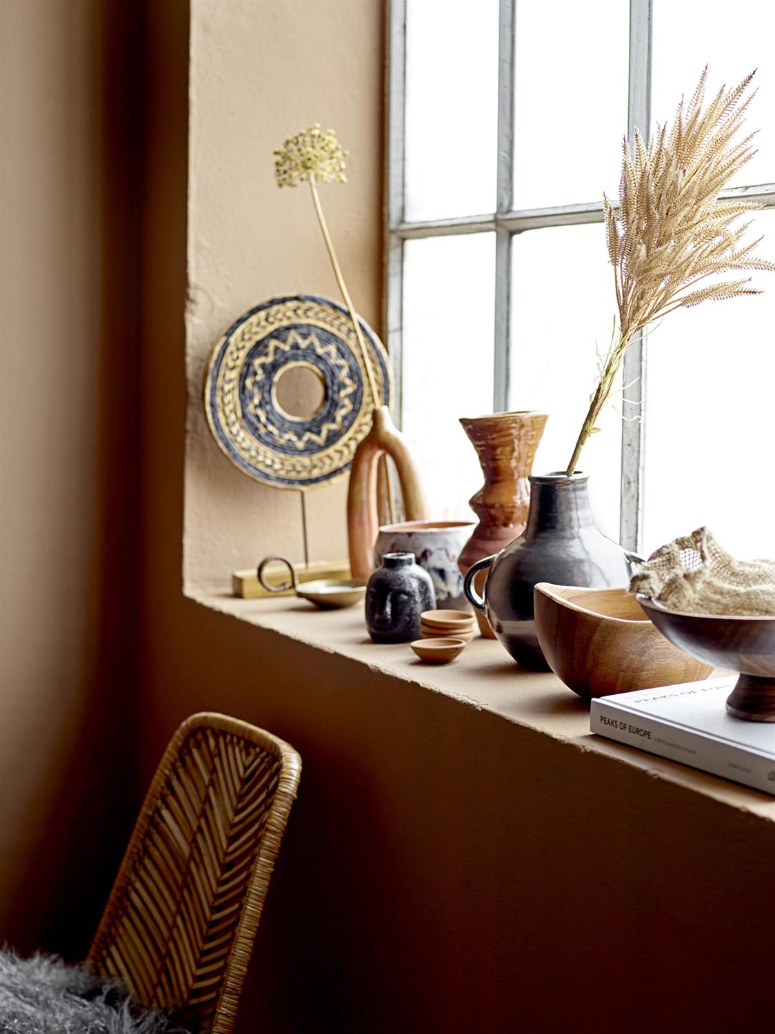 Baldrian Deco Vase Stoneware - Brown