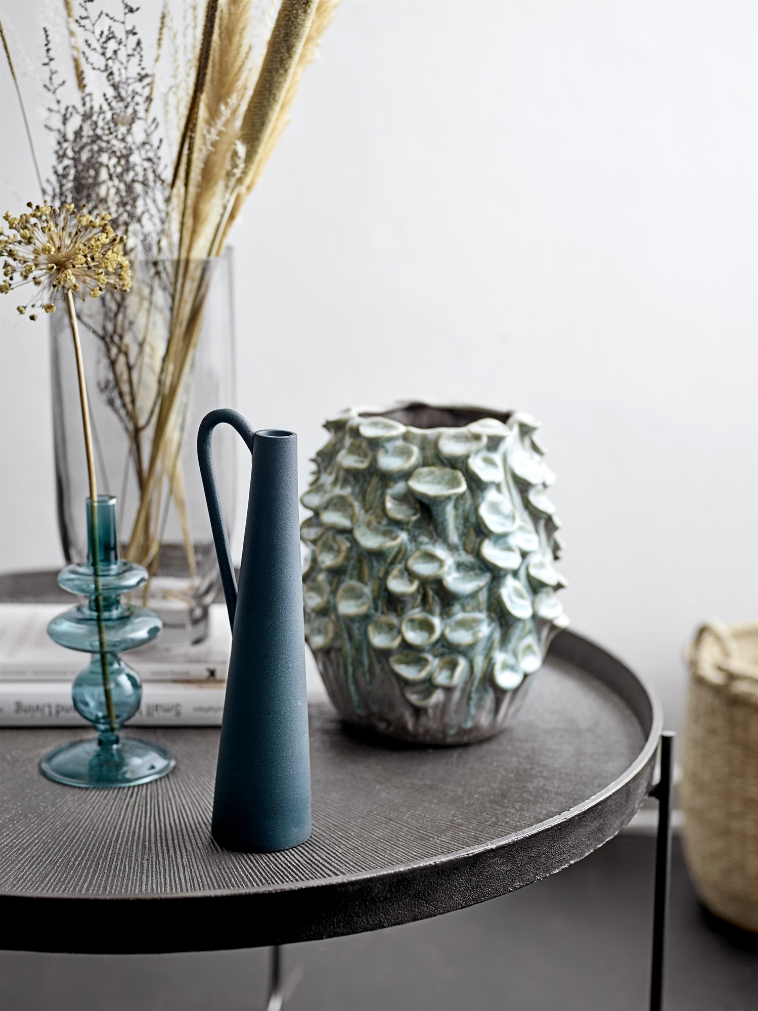 Glass Vase - Grey 30cm