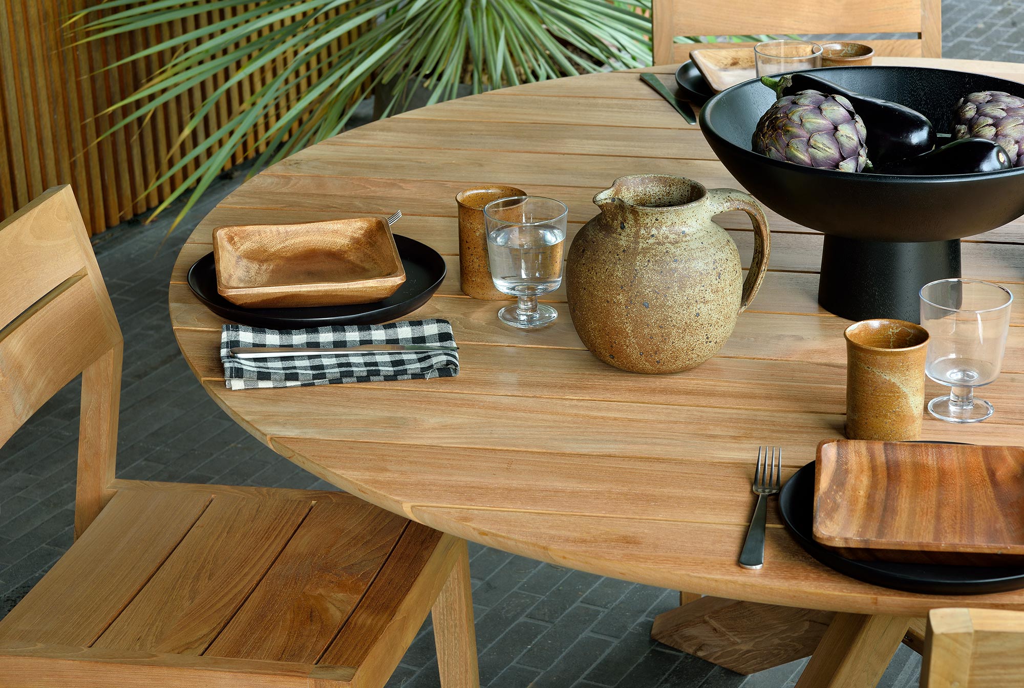 Ethnicraft Teak Circle Outdoor Dining Table