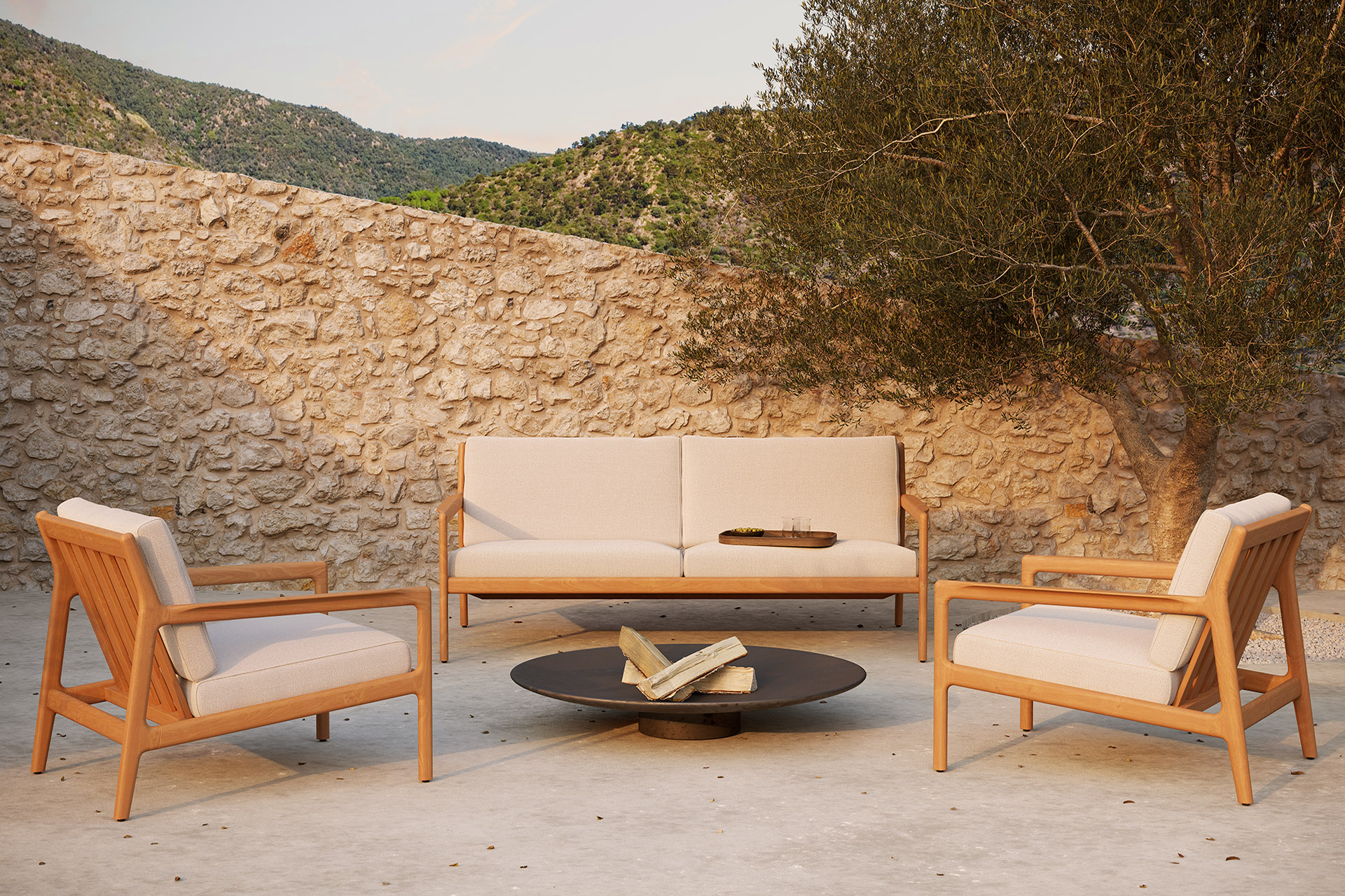 Ethnicraft Teak Jack Outdoor 2 Seater Sofa