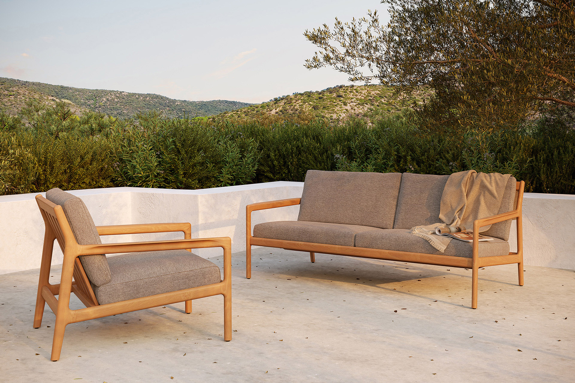 Ethnicraft Teak Jack Outdoor 2 Seater Sofa
