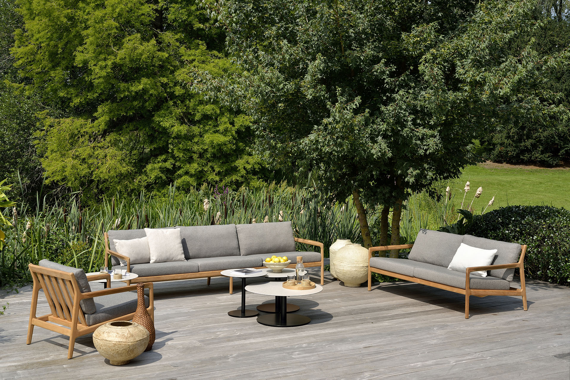 Ethnicraft Teak Jack Outdoor 3 Seater Sofa