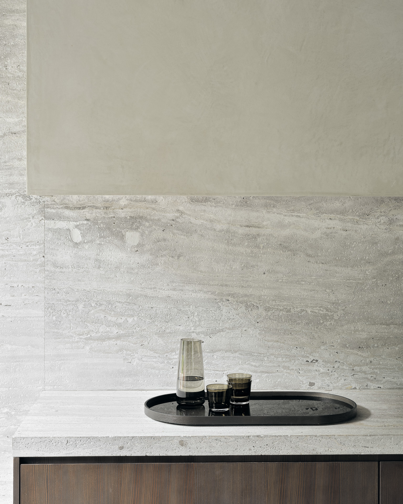 Ethnicraft Oval Glass Tray - Oblong