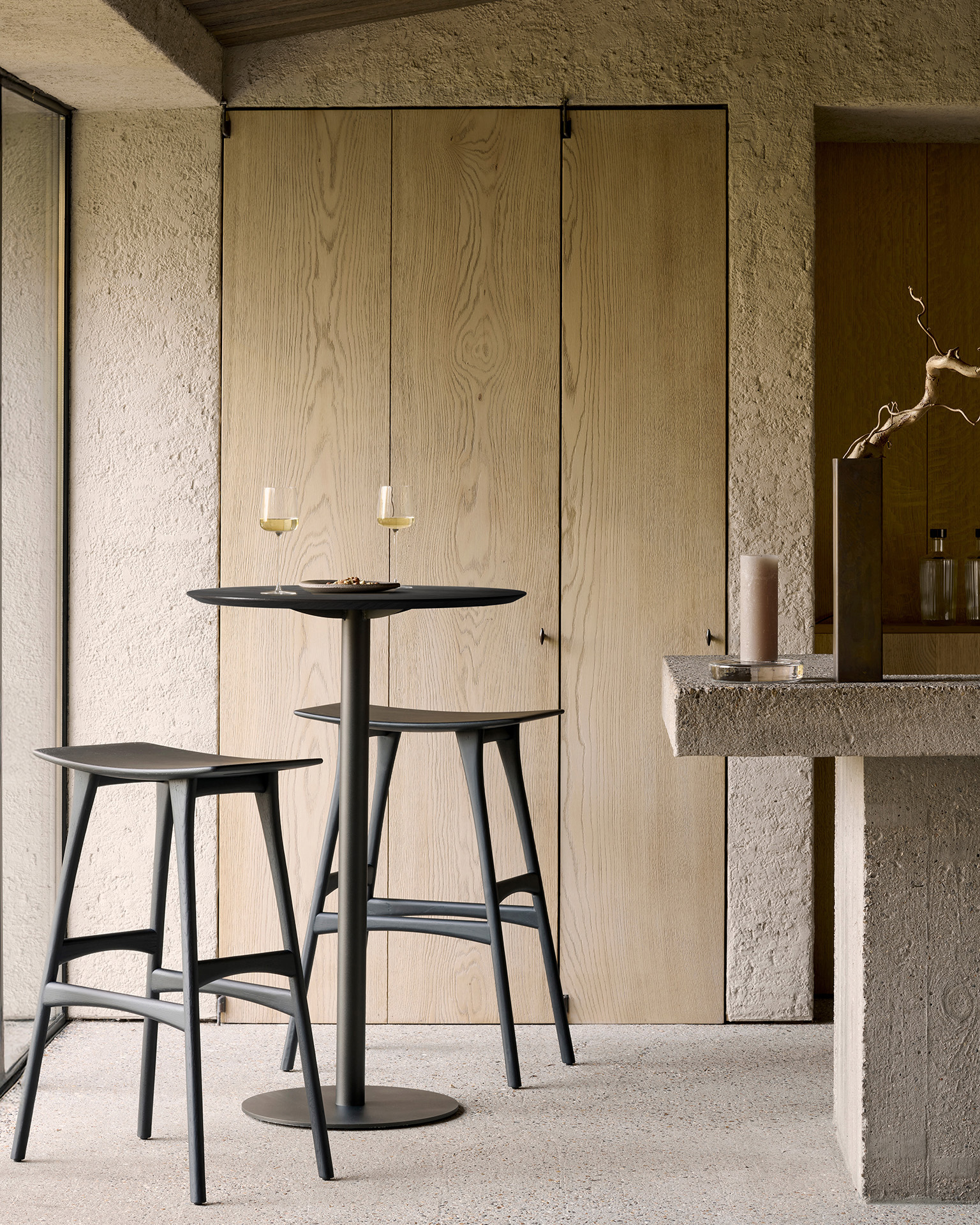 Ethnicraft Oak Osso Bar Stool