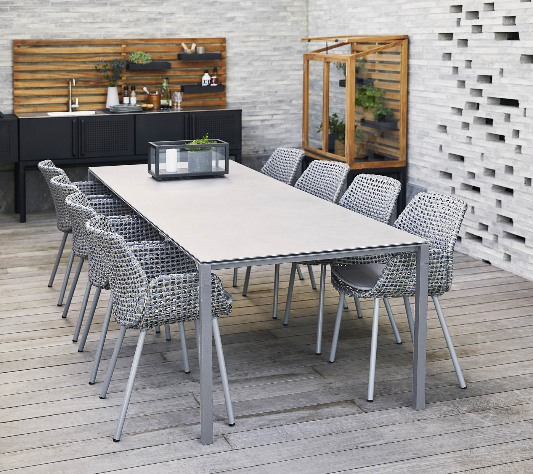 Pure Rectangular Dining Table 2800mm - Outdoor