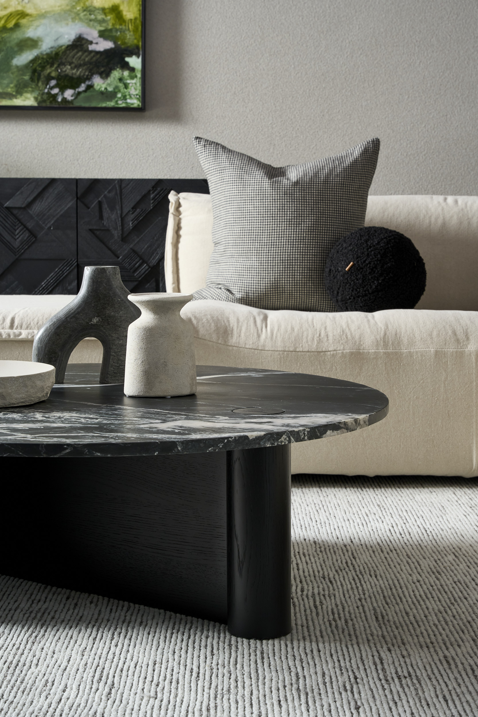 Pivot Round Marble Coffee Table