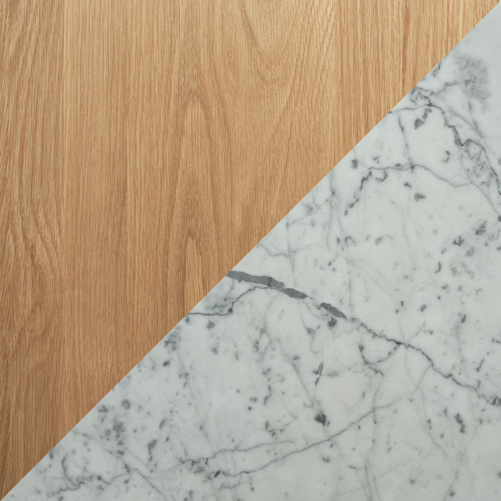 Light Oak/Bianco Carrara Marble