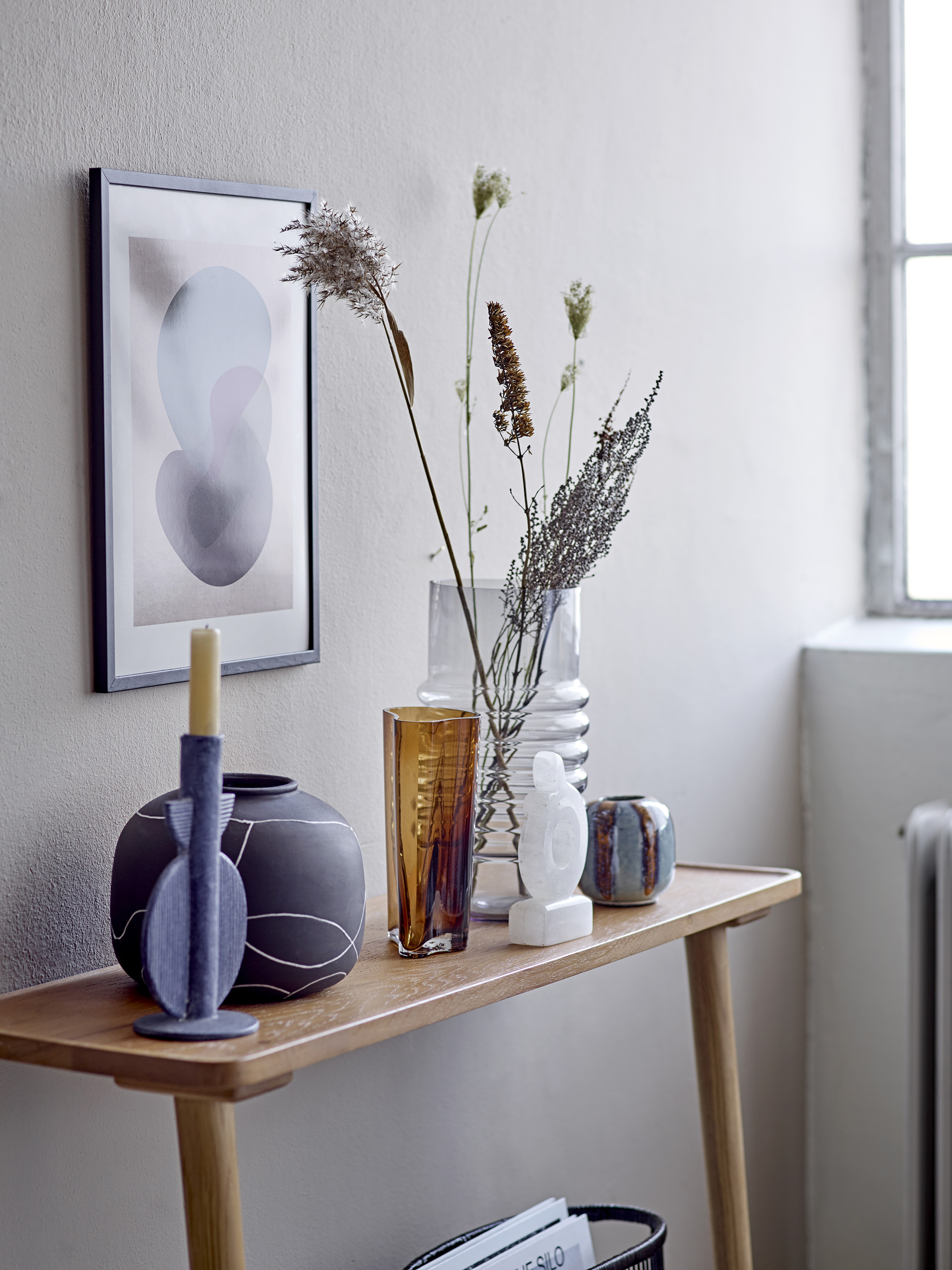 Benia Glass Vase - Brown