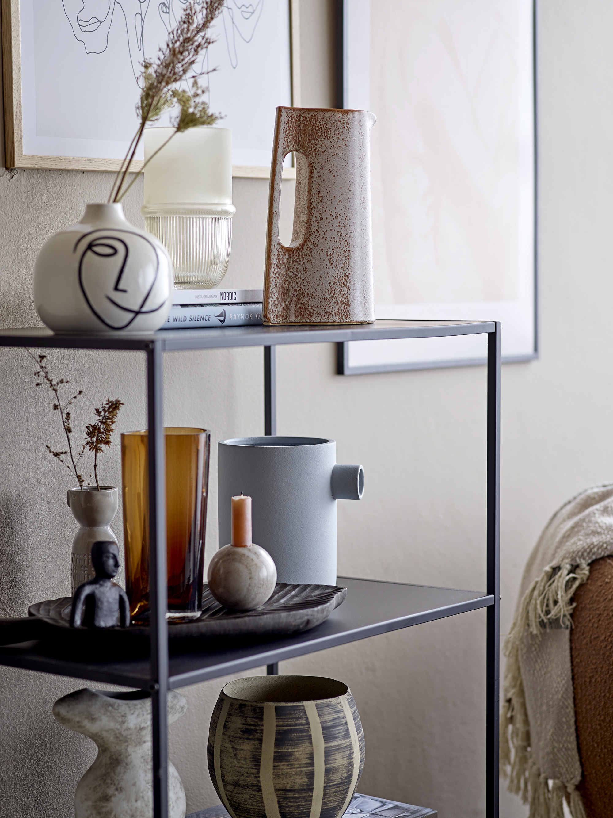 Benia Glass Vase - Brown