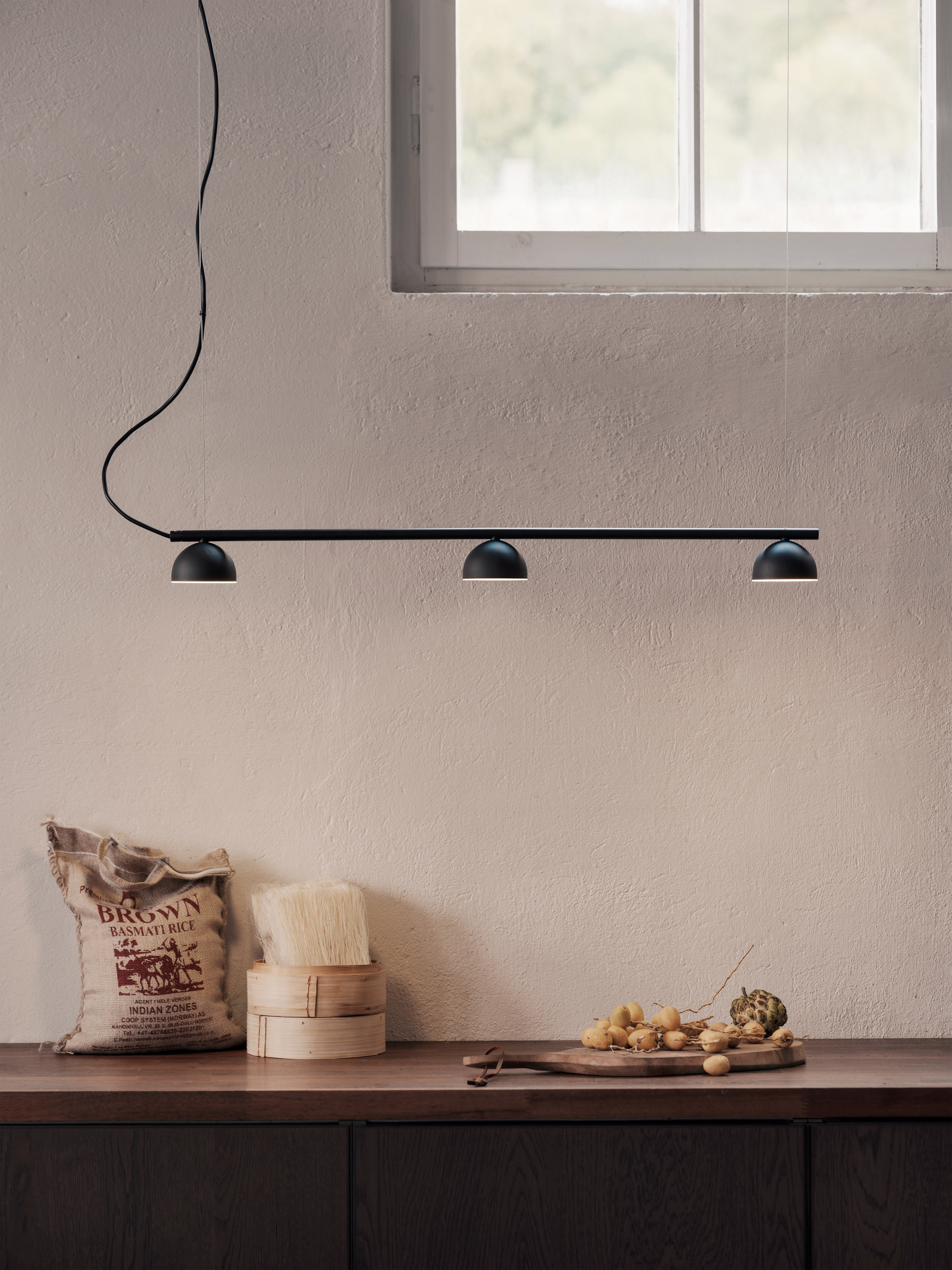 Blush Rail 3lt Pendant Light