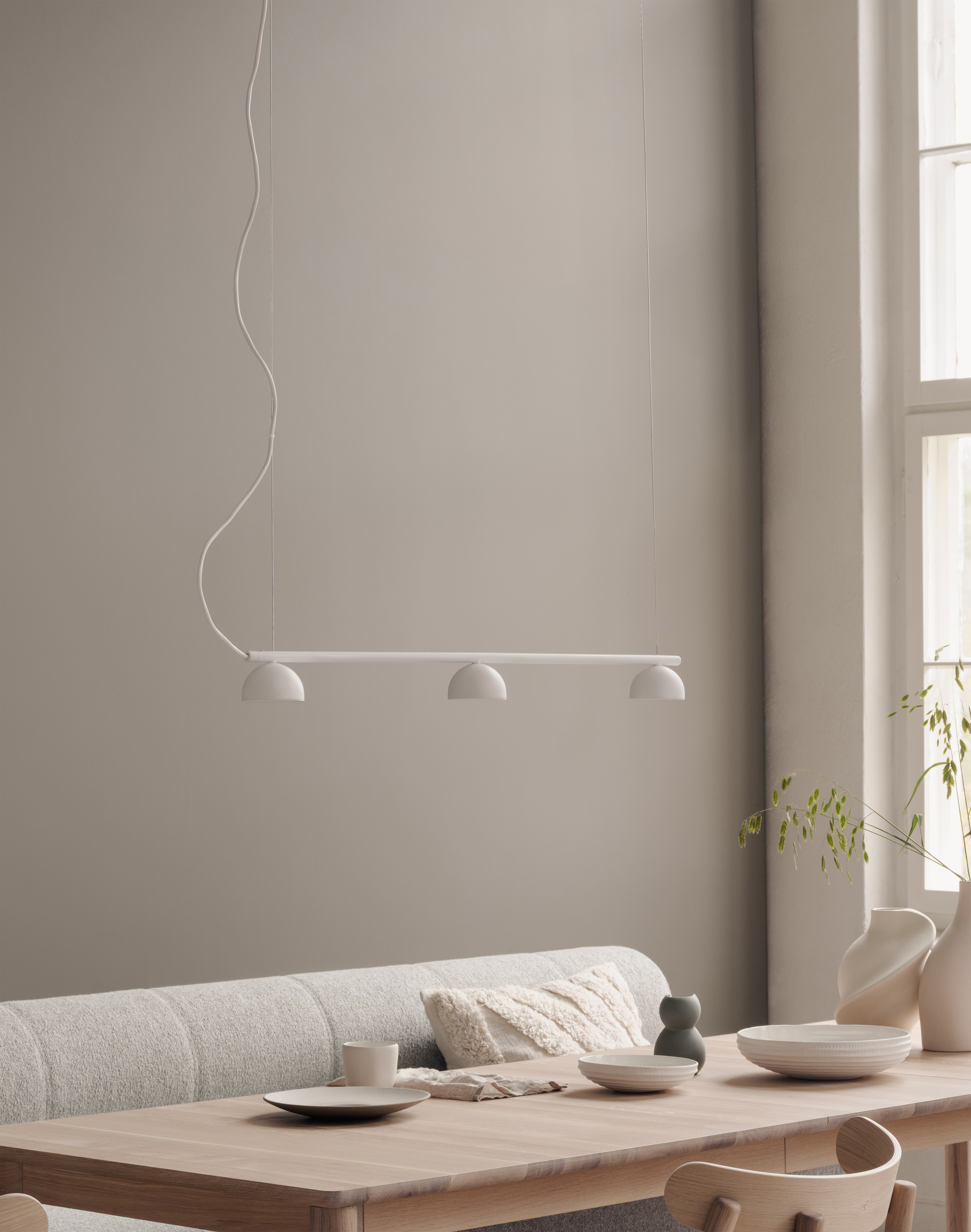 Blush Rail 3lt Pendant Light