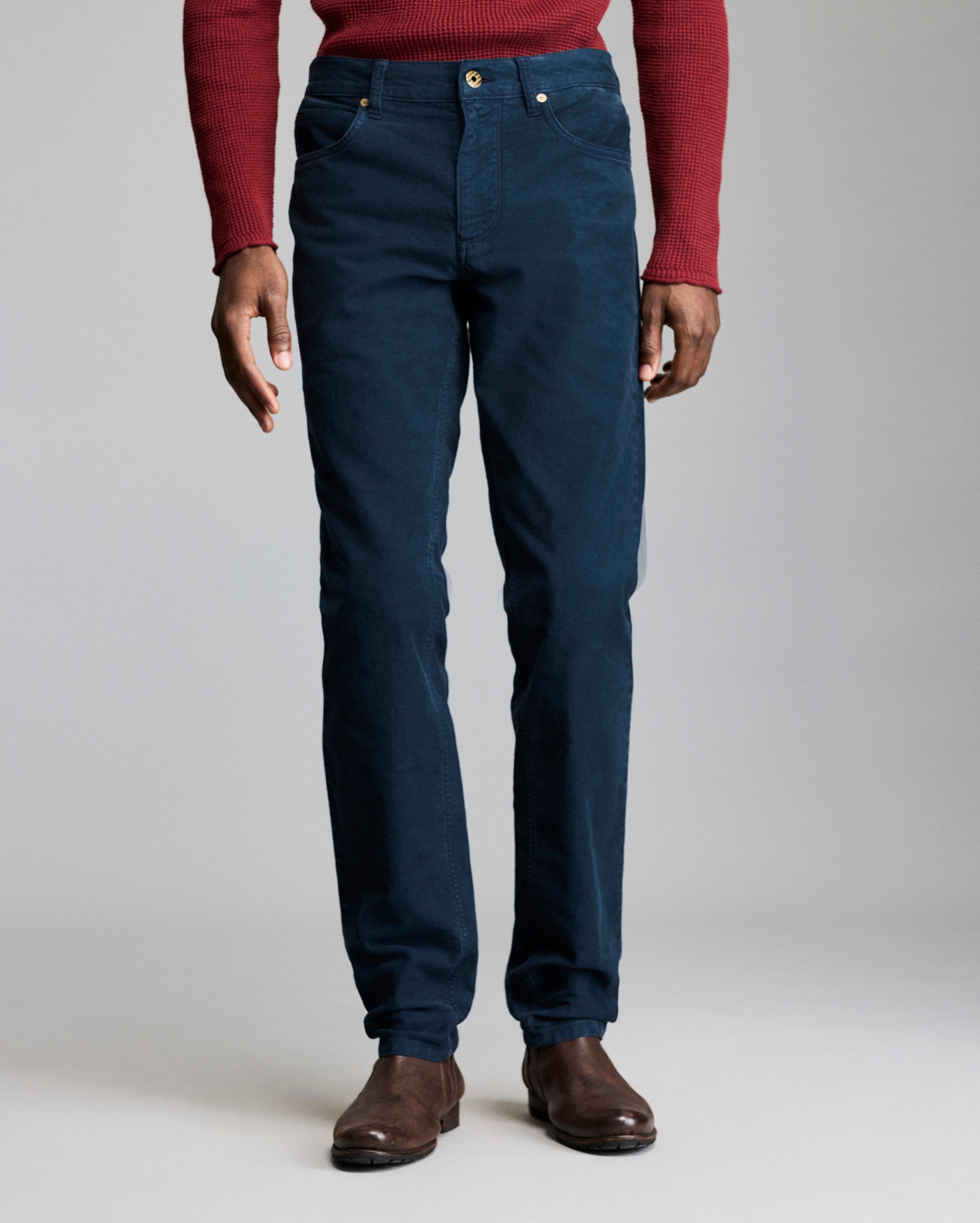 Model shows the fit of the pant.