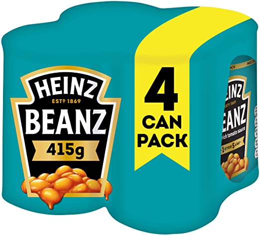 Photograph of 4 pack of 415g Heinz Beanz product