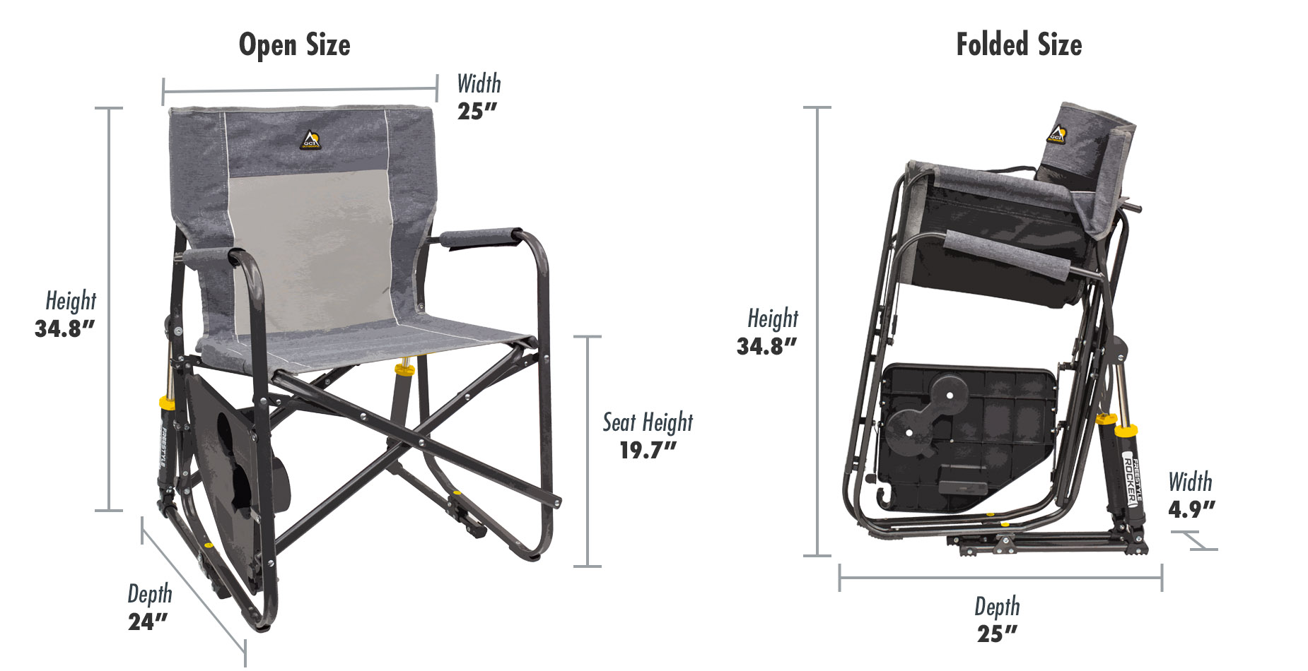 GCI Outdoor Freestyle Rocker Chair | Camping Rocking Chair - gcioutdoor