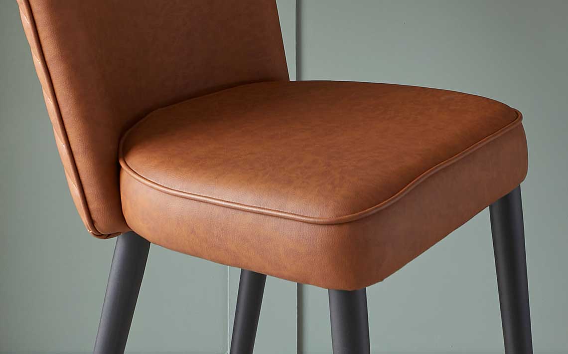 Serena Tan Faux Leather Bar Stool by