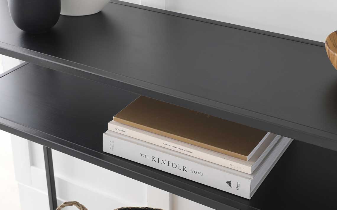 Finley Black Metal Console Table by