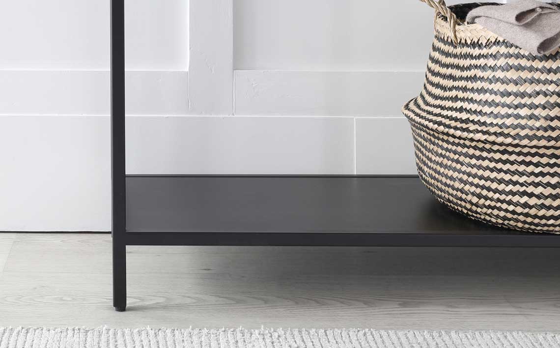 Finley Black Metal Console Table by