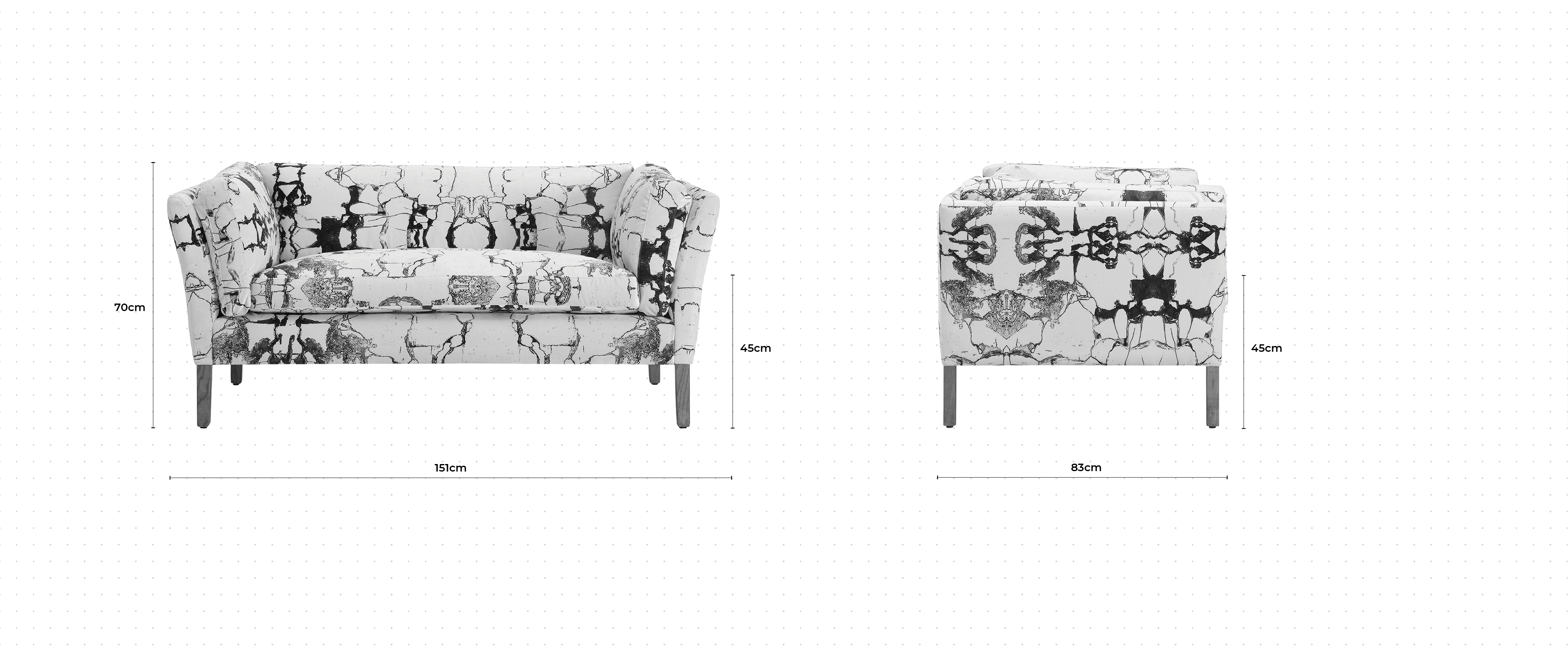 Whitehead 2 Seater Sofa dimensions