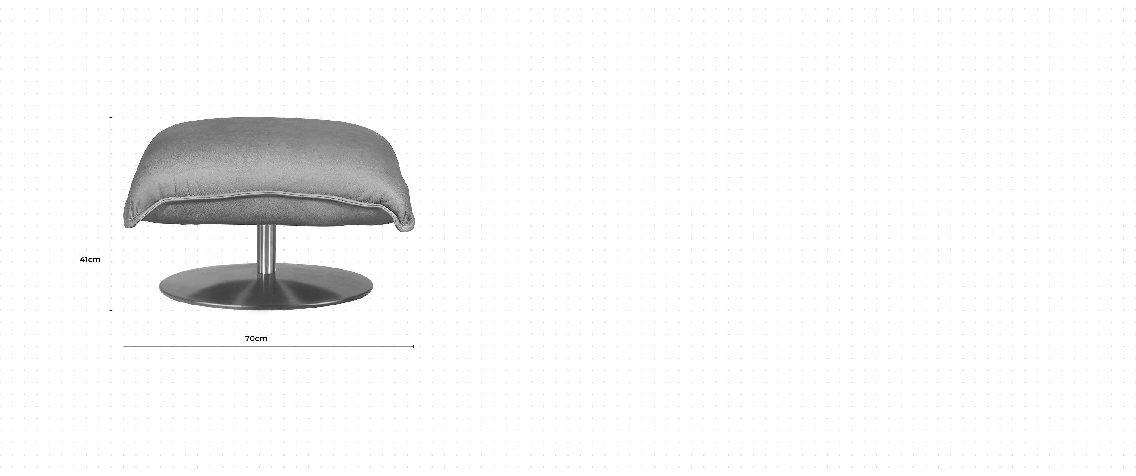 Anderson Swivel Footstool dimensions