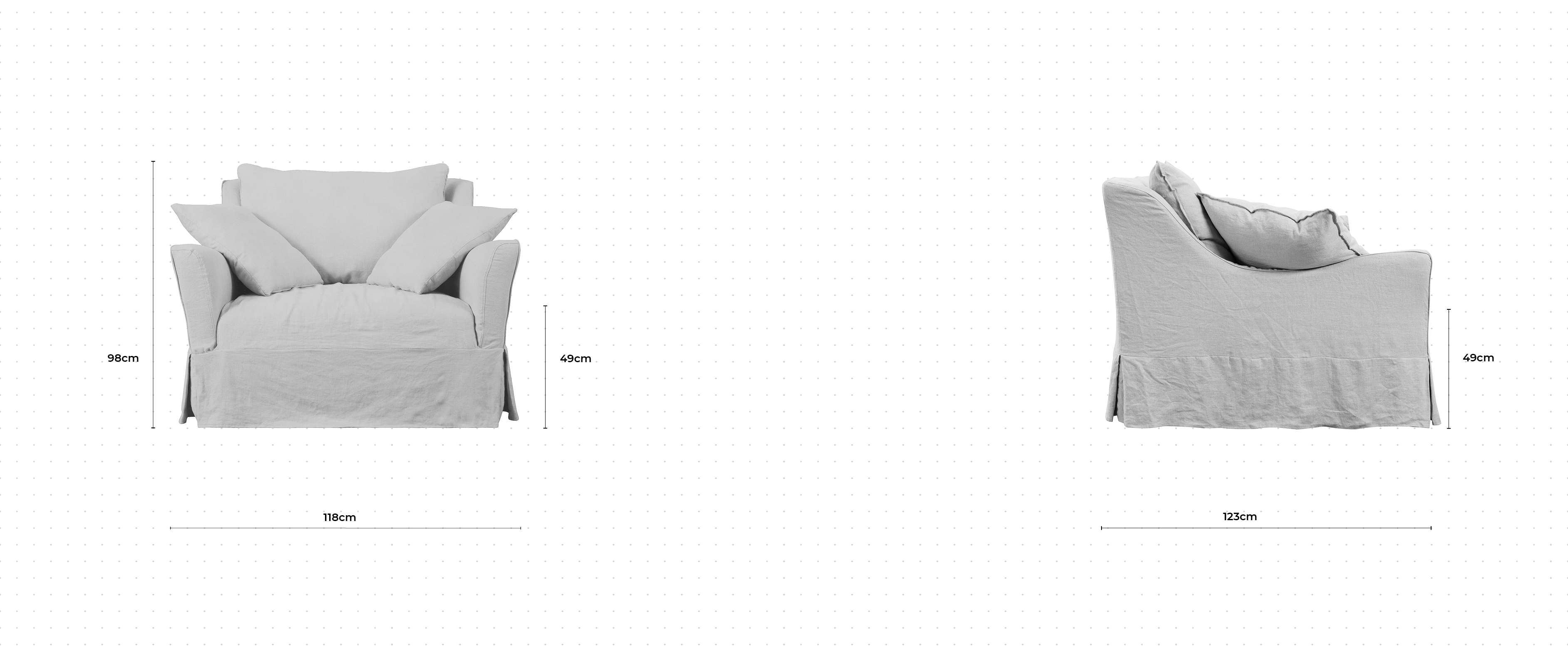 Santa Fe Armchair dimensions
