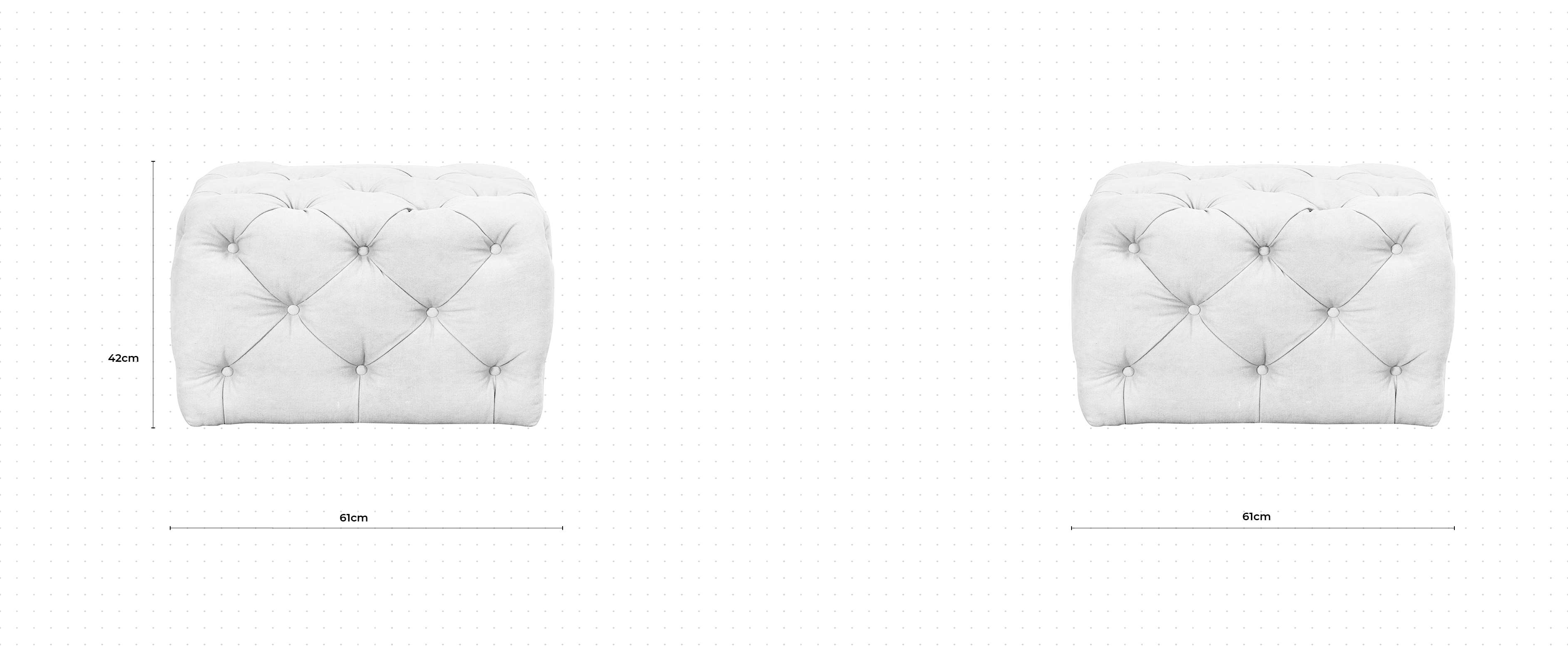 Tuft Small Footstool dimensions