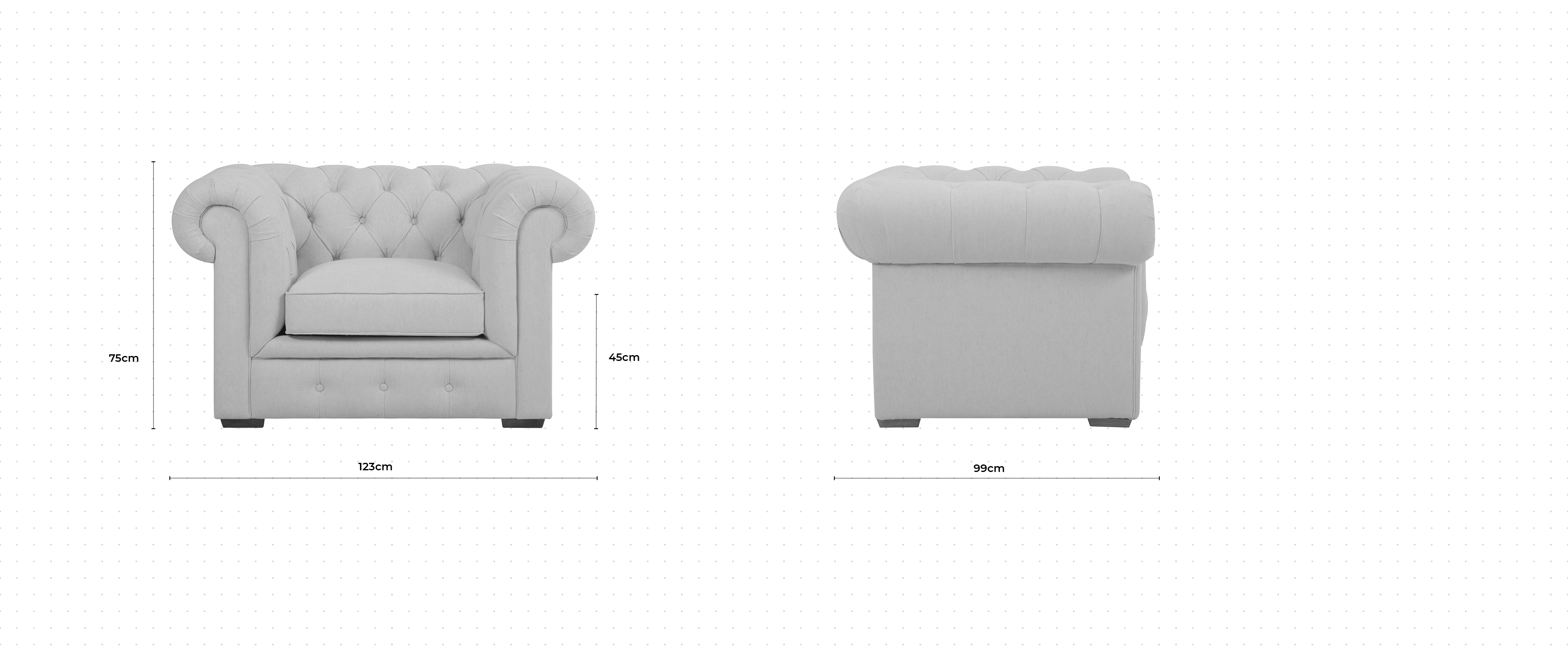 Gainsborough Armchair dimensions
