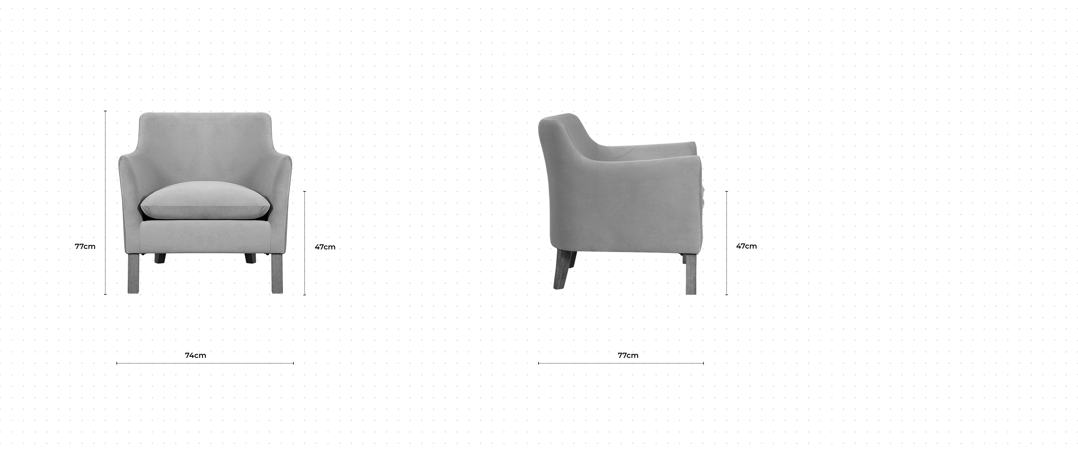 Harbour Loose Cover Armchair dimensions