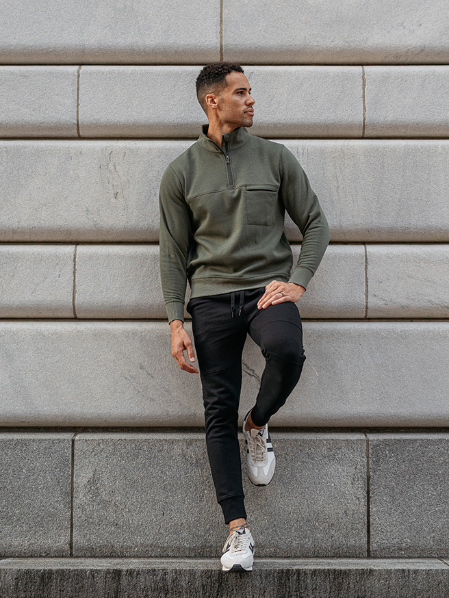 men's legendary fleece quarter zip sale tasc performance