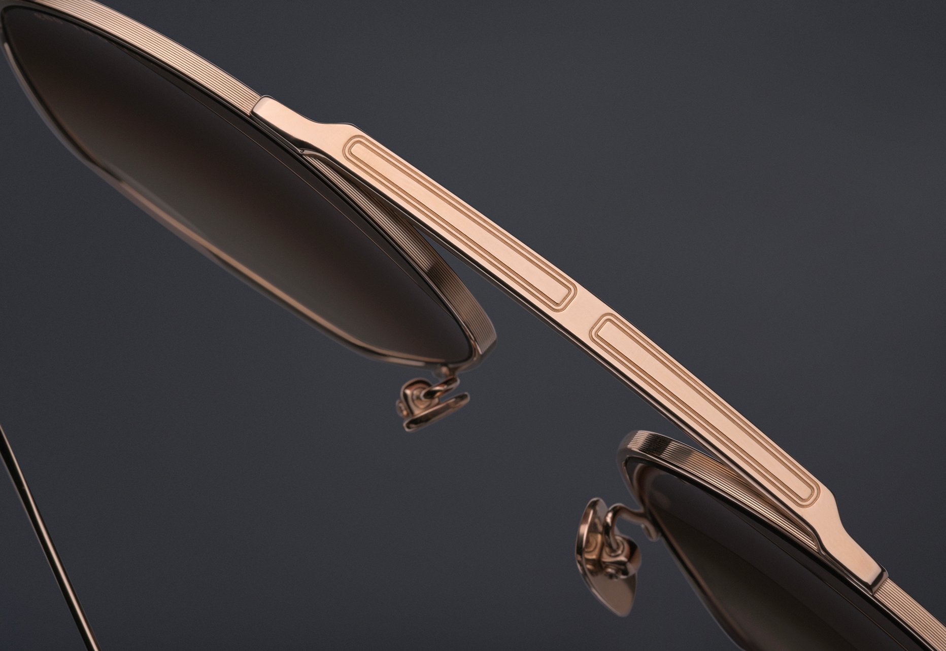 DITA FLIGHT.009 Titanium Brow bar with pressed line detail