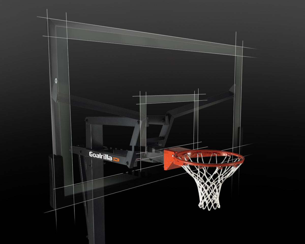Goalrilla CV Adjustable-Height Basketball Hoop with Clear View Tempered Glass Backboard Available in 54, 60, and 72 