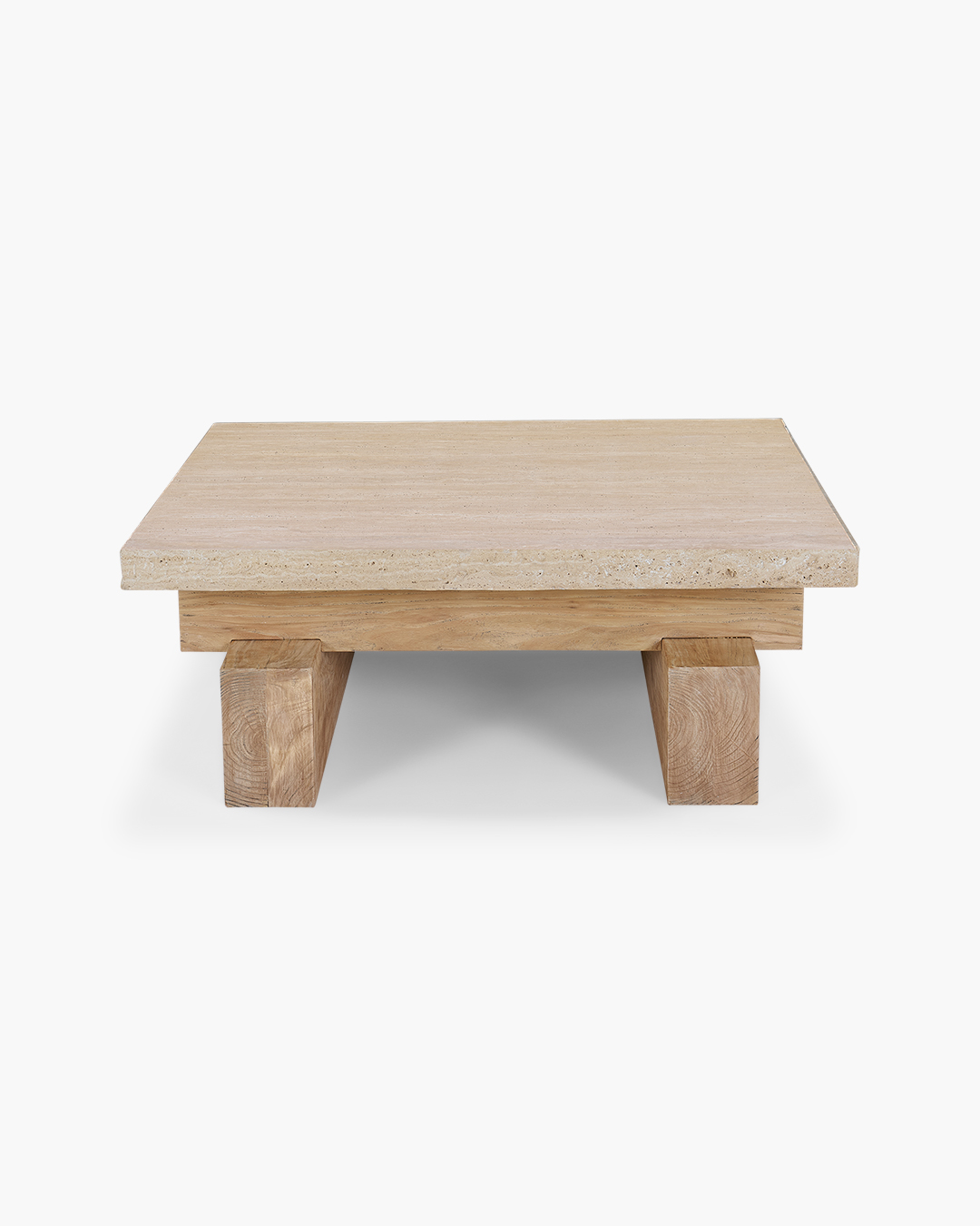 Travertine Rocco Square Coffee Table
