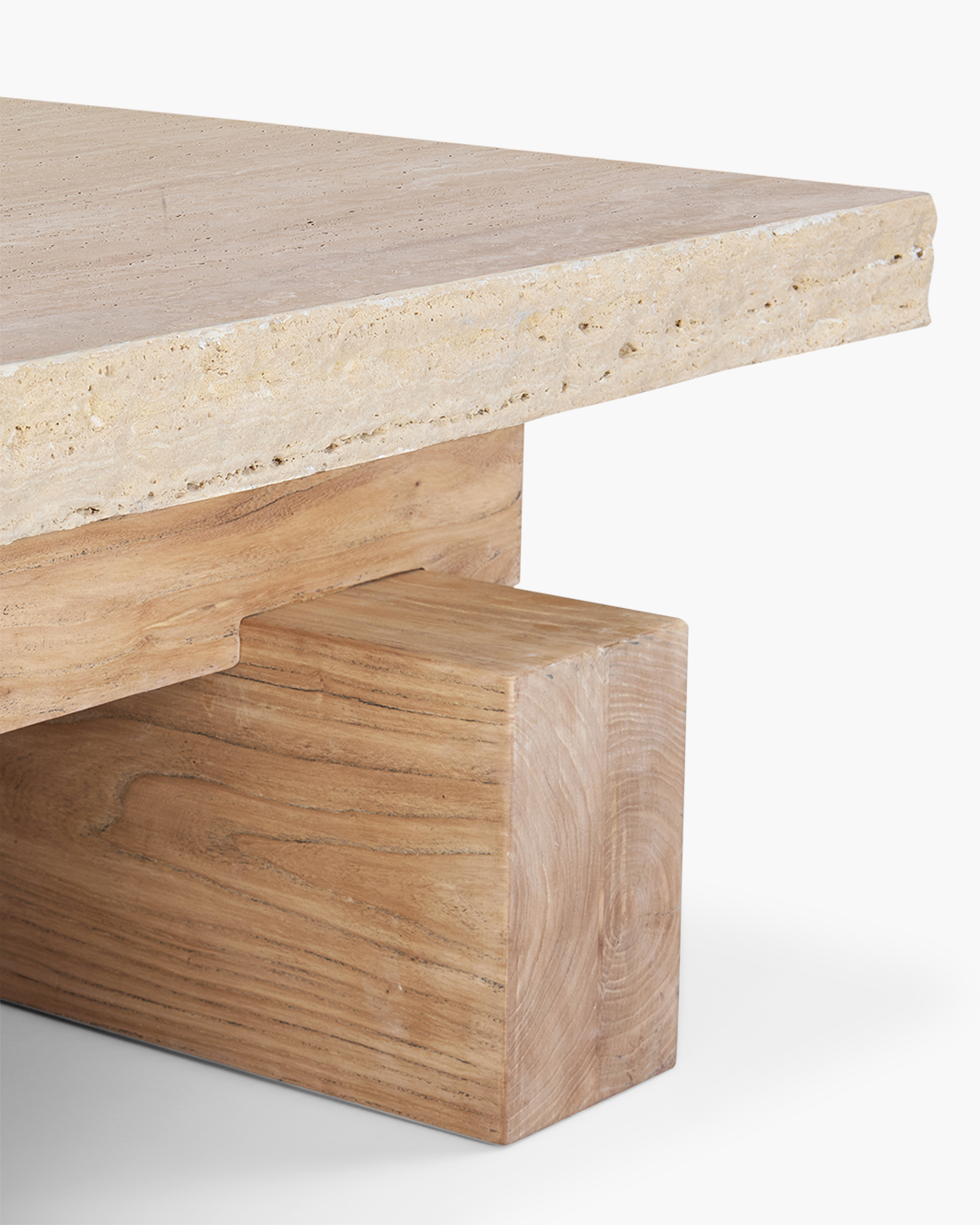 Travertine Rocco Square Coffee Table