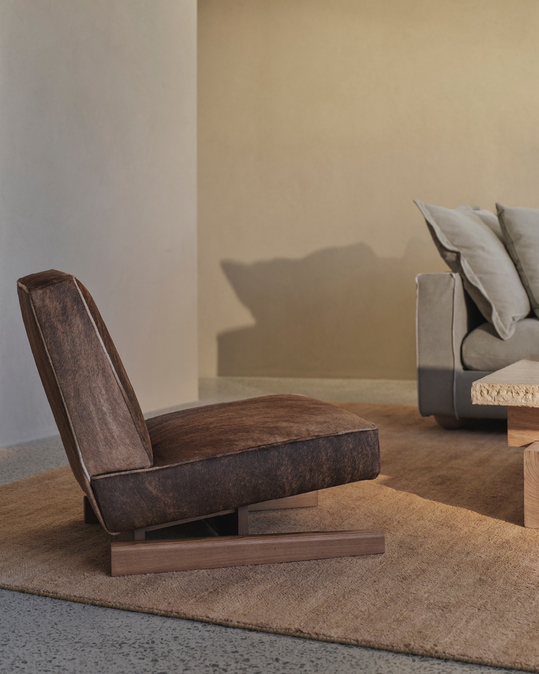 Cow Hide Migos Slipper Chair