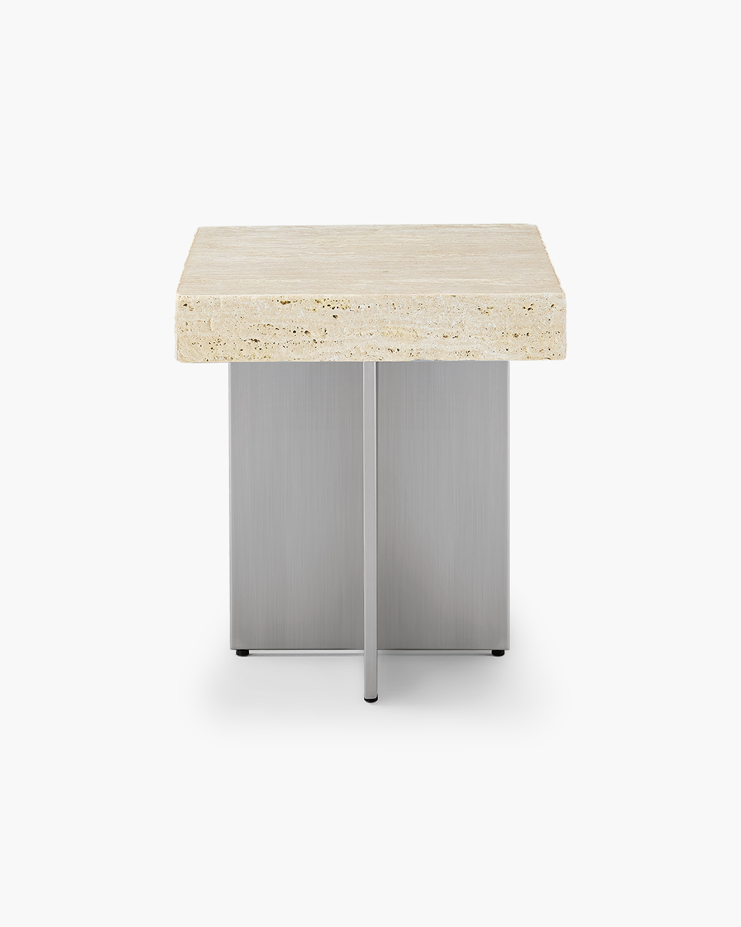Zaha Travertine Side Table