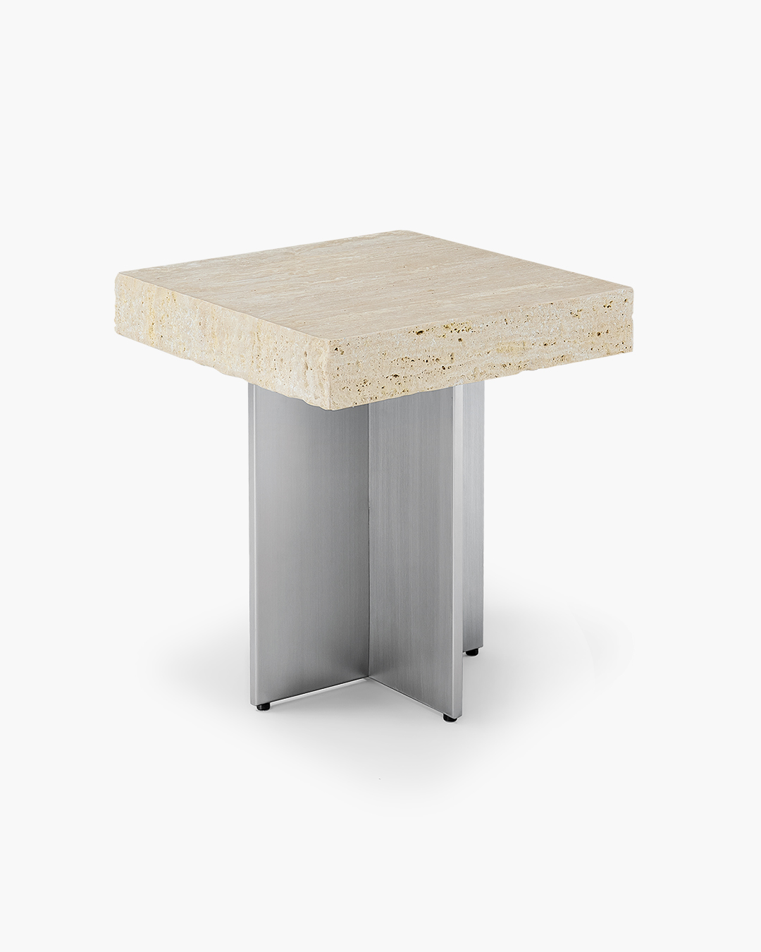 Zaha Travertine Side Table