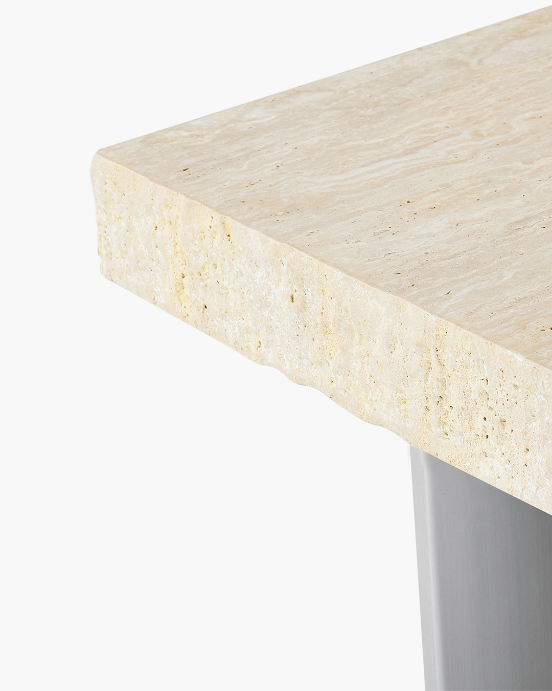 Zaha Travertine Side Table